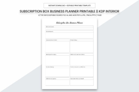 Download Subscription Box Business Planner - Subscription box Collection