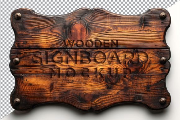 Download Vintage Wooden Signage Mockup Template - Signage mockup Collection