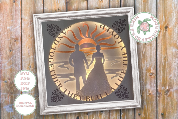 Download Beach Wedding 3d Shadow Box Template - Wedding 3d shadow box Collection