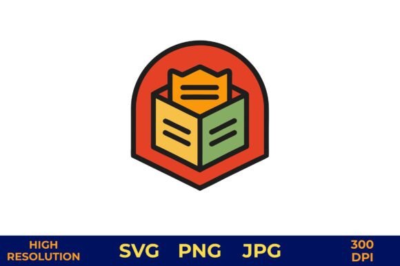 Download Subscription Box Vector Icon in Bright - Subscription box Collection
