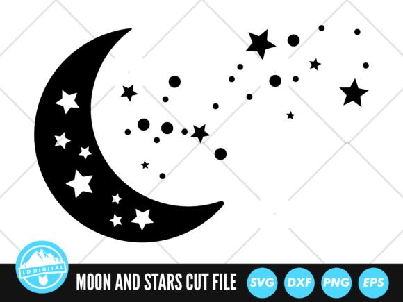 Download Moon and Stars SVG | Celestial SVG - Celestial svg Collection