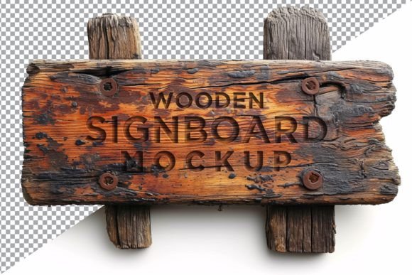 Download Vintage Wooden Signage Mockup Template - Signage mockup Collection