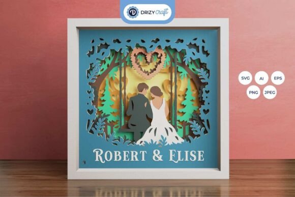 Download Couple Wedding 3D Shadow Box - Wedding 3d shadow box Collection