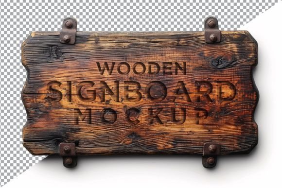 Download Vintage Wooden Signage Mockup Template - Signage mockup Collection